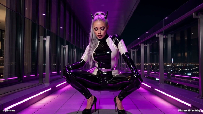 Goddess Misha Goldy: Latex Legs Make You Crawl