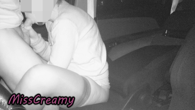Miss Creamy: Cikgu Perancis blowjob awam dogging kongkek keras di tempat letak...