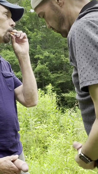 Stepdaddy’s Boy Wants to Swallow From Stepdaddy’s Fat Cock and Fuck His Hole, 2 Cum Loads Out in the Woods