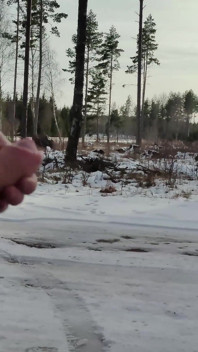 Risky Flashing Fantasy Adventure Jerking and Cumshot Outdoor