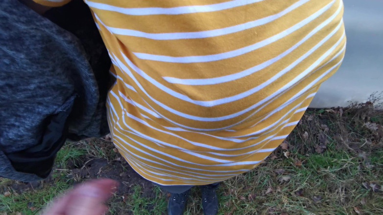 Bouncy Tits Action: Naked Tits Hard Slapped Outdoors