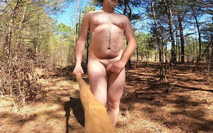Jon Screcrow: Uncut Cock Naked Hike on an Abandoned Country Lane Cumshot...