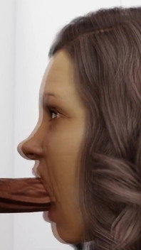 Zralá milfka kouří u gloryhole v koupelně