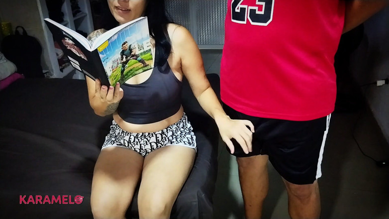 KarameloVzla: Stepmom Ignores His Cock While Jerking Him off