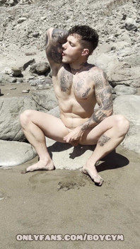 Gay Exhibitionist in a Nudist Beach