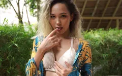 Tropical Asian Blonde Gets Fucked Doggy Style