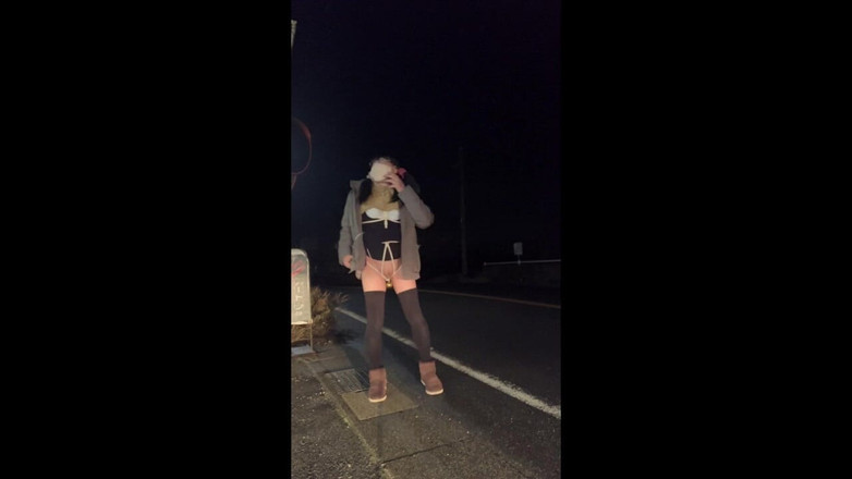 megu2002: 自主トレーニング no64 夜間のロープ縛り露出散歩