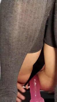 Transgender Alex Fucks Her Dildo
