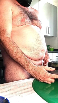 Chubby with Big Fat Cock, Fucking My Ass with Huge Plug, and Handjob Machine