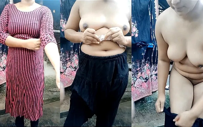 ModernBeauty: Beautiful Desi Cute Girl's Bath Scene. Showering and Dress Changing...