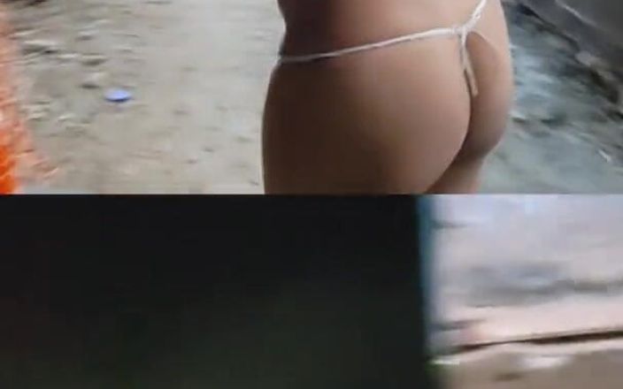 Traviezisha: Dual cam: pantat bahenol banci eksibisualis di balik celana dalam...