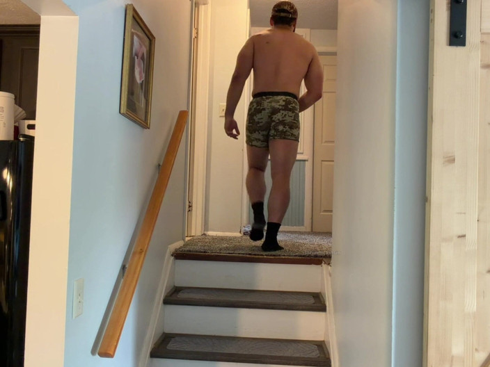 mascbeef95: Camo boxer briefs'te sakallı kas