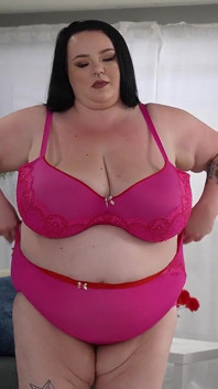 Busty BBW Bounces Belly on Big Black Dick