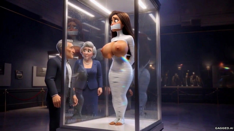 Gagged AI Cartoons: Die living ausstellung