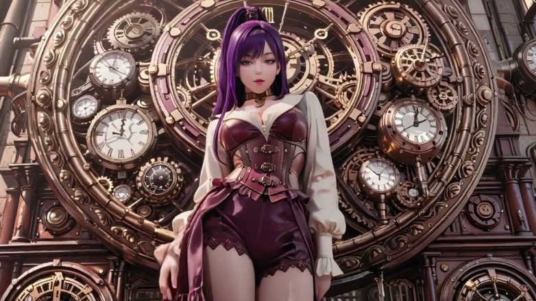 Seraphina Vale: Purple Hairs in a Steam Fantasy!