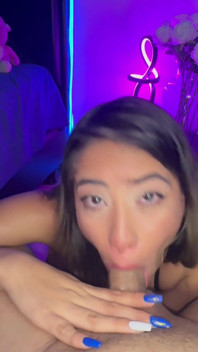 Sexy Girl in Small Bikini, Deep Throat in My Cock Smoking Cigarette