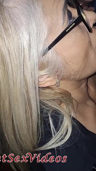 Husband Took Slutty Wife in Porn Cinema. and the Males Left Her with Her Face and Mouth Well Smeared with Cum