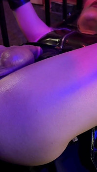 Bondage Shemale - Ashe Vex in Oiled Latex Is Tied, Fingered and Anally Masturbated with Dildo by Daniela Zhukov