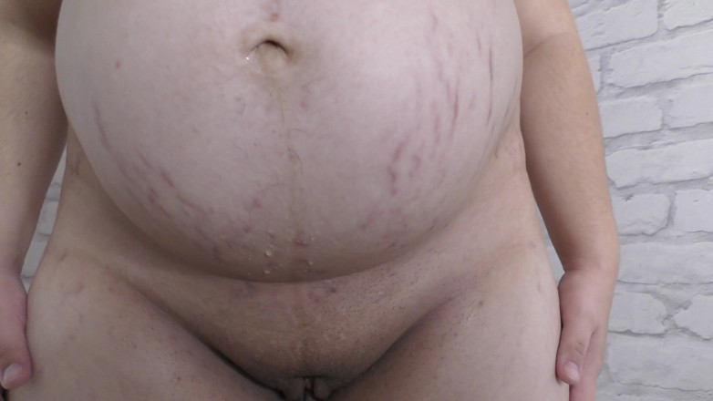 Milky Mari: 9 month pregnant wife showing her boobs and belly after...