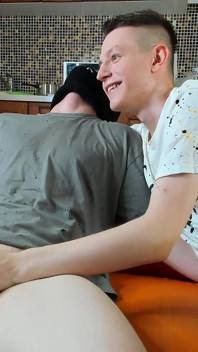 Very Aggressive Jerking off Makes Alex's Cock Hard