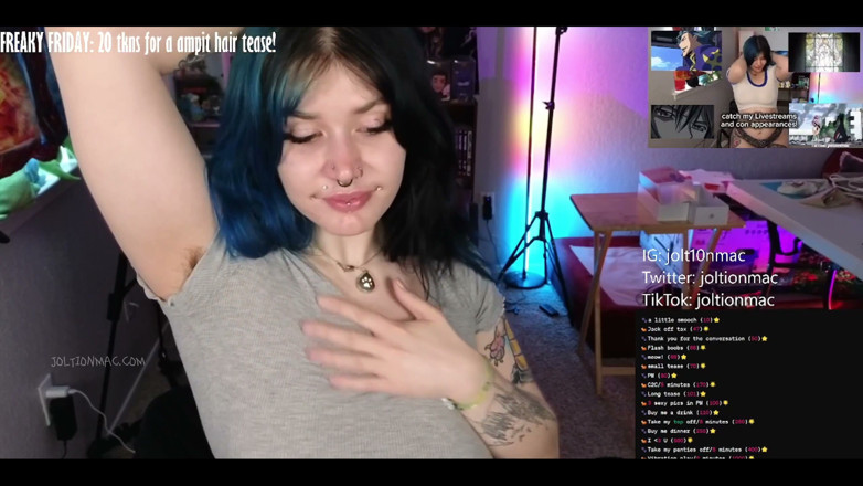 Joltionmac: Underarm Tease on Cam