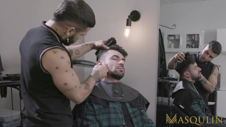 Masqulin: Masqulin hair stylist Brock Banks barebacks gay Ian Greene