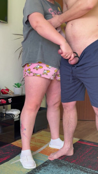 집에서 만든 찐 아마추어 핸잡 대물 정액