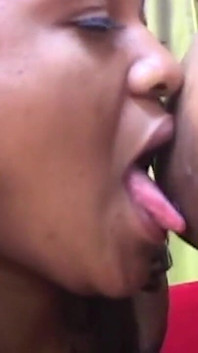 Curvy Ebony Lesbians Grind Hard with Thick Dildo