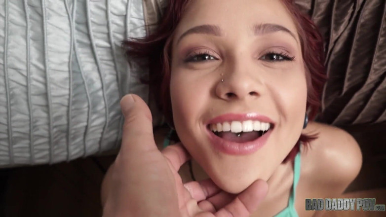 BadStepFamilyPov: Cadey mercury si cewek hot rambut merah dicrot di muka...