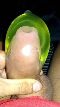 Uncut Cock Filling Condom with Piss Like Balloon