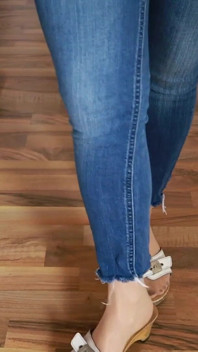 Wooden Sandals on Wood - Intense Clicking, Asmr Steps in Jeans