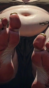 SSBBW Mistress Kult stóp - Dwóch niewolników czyszczących swoje ogromne stopy