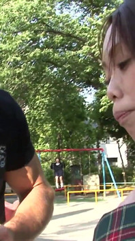 Sexy and curious Asian college girl gets fucked by two willing cocks