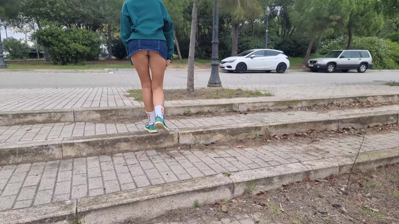 TheloveStory: Risky teen outdoor touching pussy