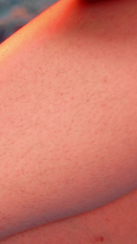 Hairy legs close-up video slowly tease