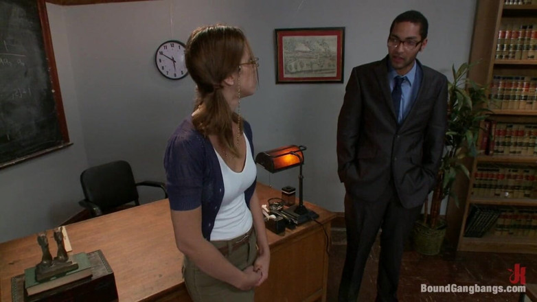 Bound Gang Bangs by Kink: Nerdy Grad Student Gets Gang Banged by Her Thesis Review...