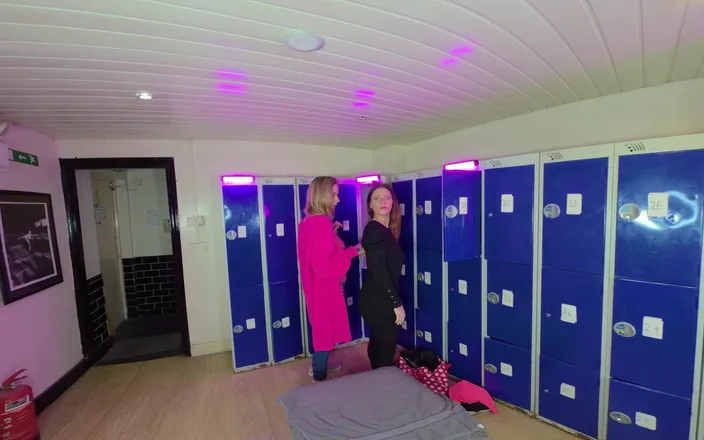 PeepingThom: Kimberly and Melody -squirting Locker Room Lesbians
