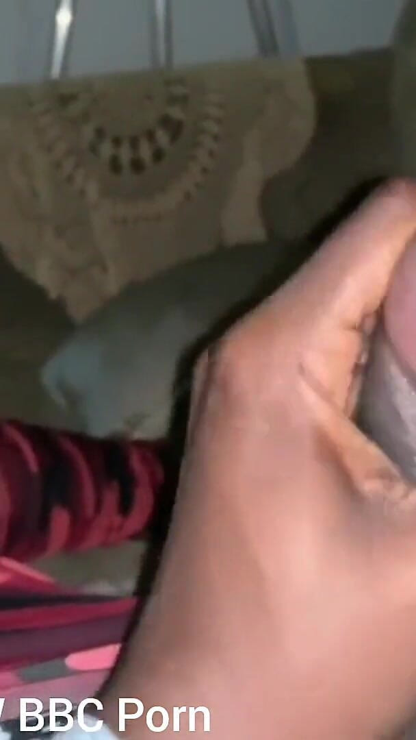 On the Sofa Stroking My BBC Cumming Hard (Big black cock BBCee)