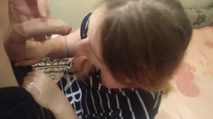 SweetAndFlow: Stříkání spolužáka do pusy plné spermatu po škole