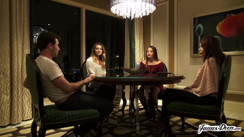 James Deen: Avi Love, bambi, Sami Parker in reverse-gangbang-action mit James Deen