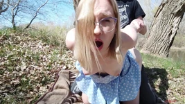 Cutie Meri Picnic Ended with Sex and Hot Cum on Her Tongue