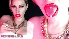 Goddess Misha Goldy: Buzele mele își vor lăsa pentru totdeauna amprenta roșie pe sufletul...