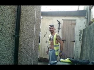 Cagedwarrioruk: Carl Working in His Filthy Hi Vis Workwear Give Us...