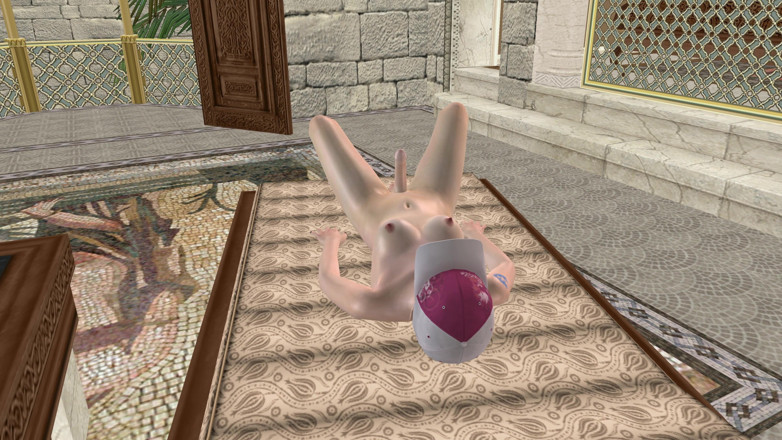 TransLure: Hermosa travesti inserta botella en el culo en la cama 3D...