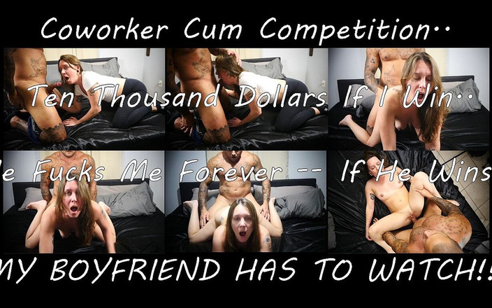 xNatashaGrey: 打赌我的同事10k，我可以让他先射精