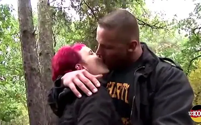 123XXX - 100% Amateurs: Wild German Girl with Red Hair Fucking in the Woods