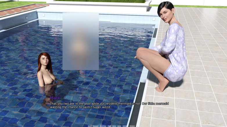 3D Cartoon Porn: My Dorm 253: Daphne-scarlett Nude Pool Swim &amp; Debbie-mark Talk