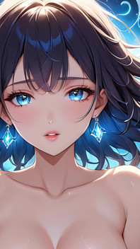 Whispers of Magic - fille d’intelligence artificielle et orb rougeoyant