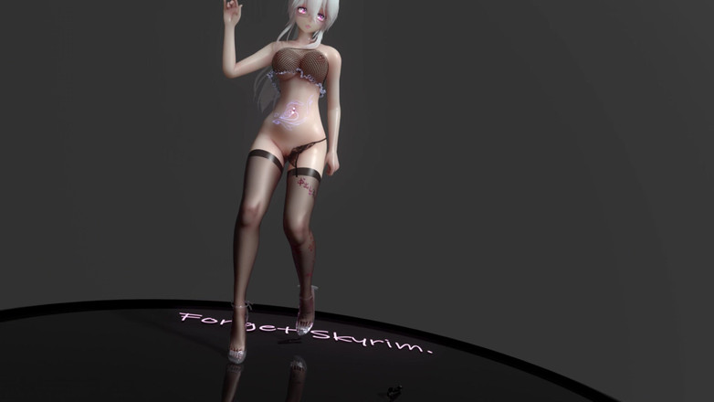 MikuMotion: [mmd] Haku-wiggle淫纹黑丝牛仔裤眼镜