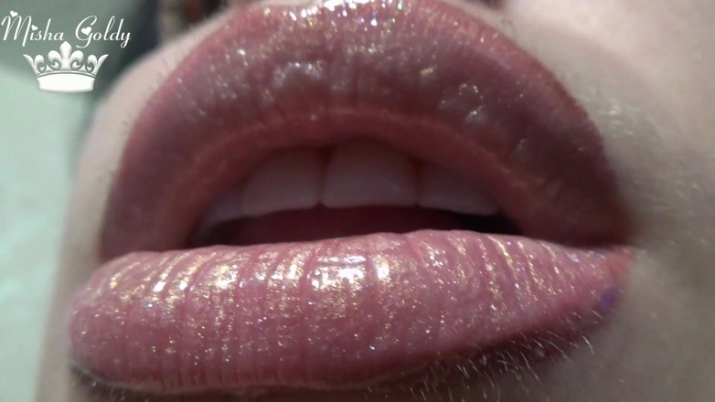 Goddess Misha Goldy: Lip gloss fetish &amp; worship